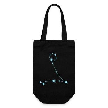 Pisces Star Constellation Zodiac Sign Pastel Blue - Gift Bag for Bottles - black - Front