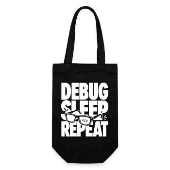Debug Sleep Repeat Programmer - Gift Bag for Bottles - black - Front