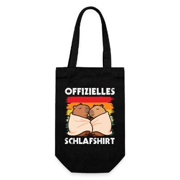 Life is Better with Capybaras - Süßes Nagetier - Geschenkbeutel für Flaschen - Schwarz - Vorne