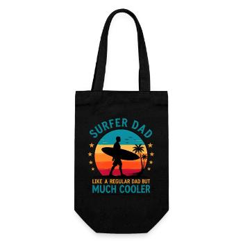 Funny Surfing Dad Birthday Gift for Surfer - Gift Bag for Bottles - black - Front