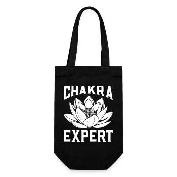 Chakra-Expertin - Geschenkbeutel für Flaschen - Schwarz - Vorne