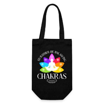 Chakra Balance - Meditation - Geschenkbeutel für Flaschen - Schwarz - Vorne
