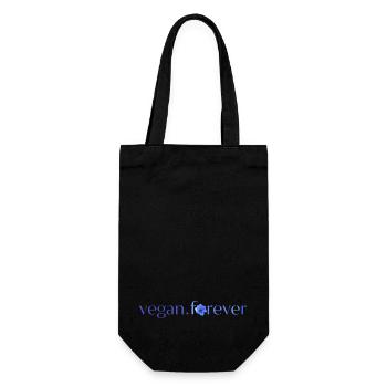 Vegane ewige blaue Blume - Geschenkbeutel für Flaschen - Schwarz - Vorne