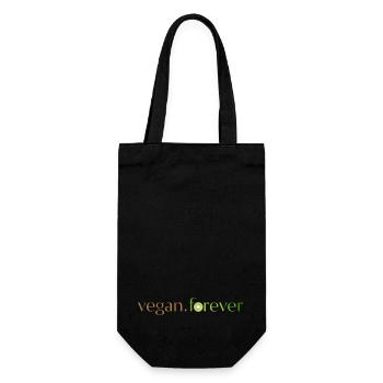 Vegan forever kiwi - Sac à bouteille - noir - Devant