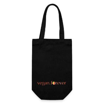 Vegan forever apricot - Gift Bag for Bottles - black - Front