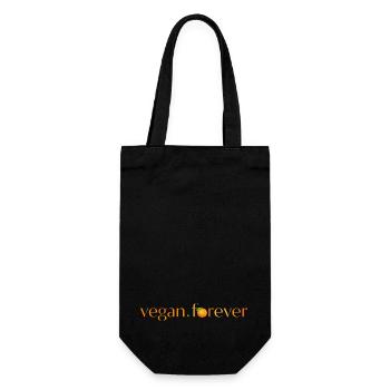 Vegan forever orange fruit - Gift Bag for Bottles - black - Front