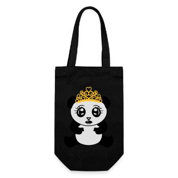 weiblich maedchen prinzessin krone koenigin schoen - Geschenkbeutel für Flaschen - Schwarz - Vorne