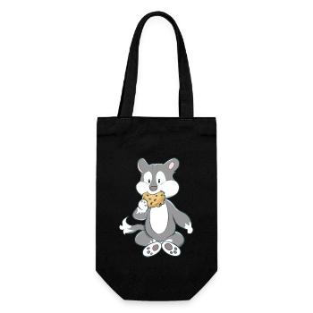 Wolf Tiere Fantasy Kekse Kinder Comic für Kinder - Geschenkbeutel für Flaschen - Schwarz - Vorne