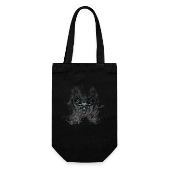 Gothic Monster Totenkopf Paint Splatter Art - Geschenkbeutel für Flaschen - Schwarz - Vorne