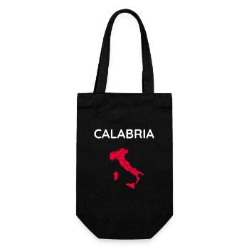 Kalabrien Calabria Calabrese Souvenir - Geschenkbeutel für Flaschen - Schwarz - Vorne