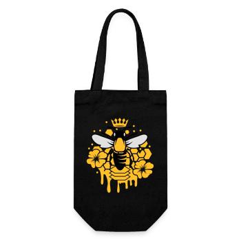 Une abeille avec une couronne - Sac à bouteille - noir - Devant