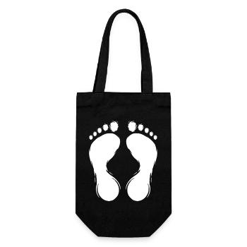 Empreinte empreinte conception blanc - Sac à bouteille - noir - Devant