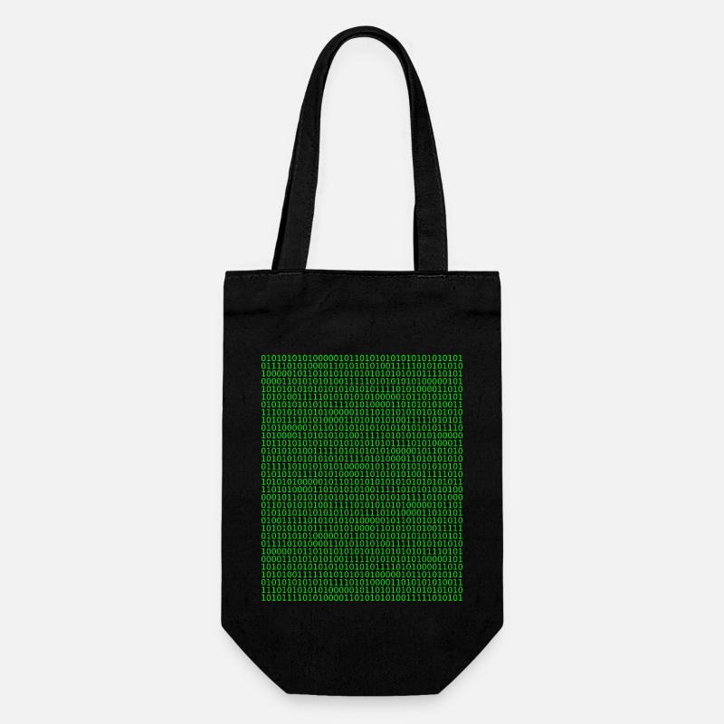 Matrix aus Zahlen - Hacker - Geschenkbeutel für Flaschen - Schwarz