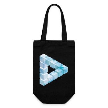 Eisblock Muster Design - Geschenkbeutel für Flaschen - Schwarz - Vorne