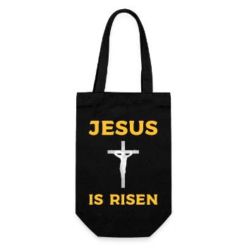Jesus Christ Cross Bible Bible Verse Christianity - Gift Bag for Bottles - black - Front