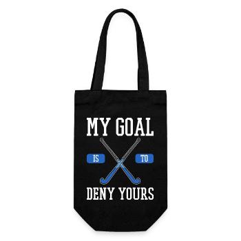 Field hockey goalie gift - Gift Bag for Bottles - black - Front