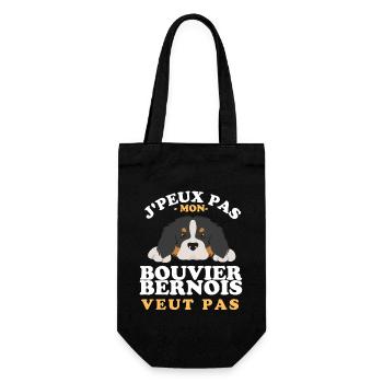 Mon bouvier bernois ne veut pas - Sac à bouteille - noir - Devant