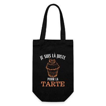 Je suis là juste pour la tarte - Sac à bouteille - noir - Devant