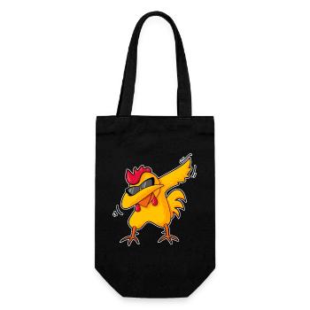 Funny Dabbing Chicken Cool Farm Animal Farm Humor - Gift Bag for Bottles - black - Front