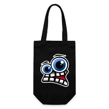 Face Comic - Gift Bag for Bottles - black - Front