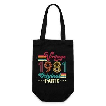 Vintage 1981 Original, Cadeau D'anniversaire - Sac à bouteille - noir - Devant