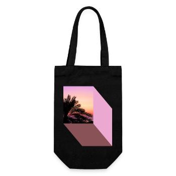 T-shirt vacances plage palmiers vacances été soleil - Sac à bouteille - noir - Devant