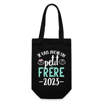 Je Vais Avoir Un Petit Frère 2023 nouveau-né - Sac à bouteille - noir - Devant