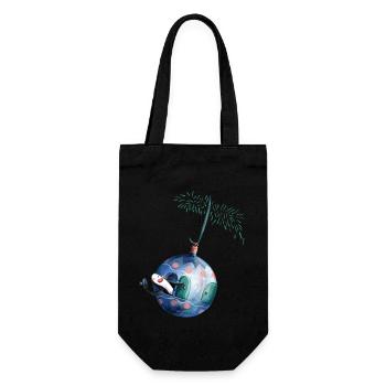 Christmas bauble penguin - Gift Bag for Bottles - black - Front