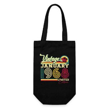 Né en 1968 Janvier 55e anniversaire Homme cadeau - Sac à bouteille - noir - Devant