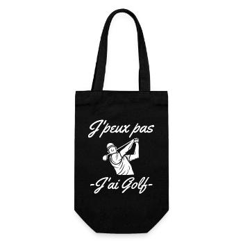golf, golfeur, fan de golf - Sac à bouteille - noir - Devant