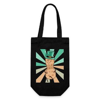 Peanut Nut New Year Congratulations Present Nut - Gift Bag for Bottles - black - Front