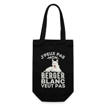 Chien Berger blanc suisse - Sac à bouteille - noir - Devant