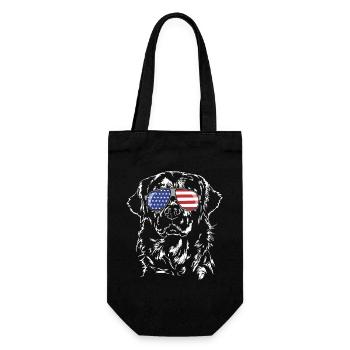 Golden Retriever America Flag Dogs Wilsigns - Sac à bouteille - noir - Devant