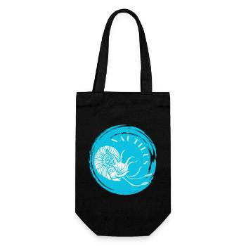 NAUTILUS - TIEFSEE - PERLBOOT - TINTENFISCH - Geschenkbeutel für Flaschen - Schwarz - Vorne