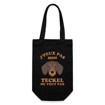 Chien de race teckel 2 - Sac à bouteille - noir - Devant