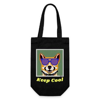 Shiba Inu with sunglasses keeps a cool head - Gift Bag for Bottles - black - Front