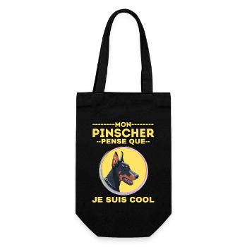 Chine de race PINSCHER 2 - Sac à bouteille - noir - Devant
