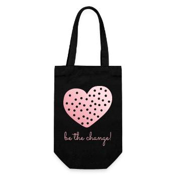 Seien Sie die Veränderung! - Geschenkbeutel für Flaschen - Schwarz - Vorne