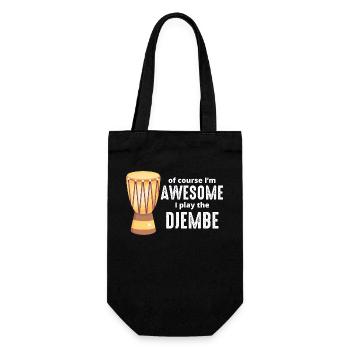 Djembe-Spieler Schlagzeuger Musik Schlagzeuger Musiker - Geschenkbeutel für Flaschen - Schwarz - Vorne