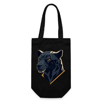Geometric Panther - Gift Bag for Bottles - black - Front