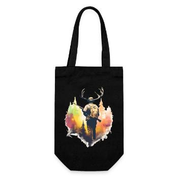 Le chasseur de cerf - Sac à bouteille - noir - Devant