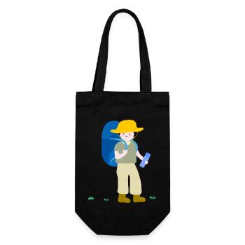Camping 1 - Gift Bag for Bottles - black - Front