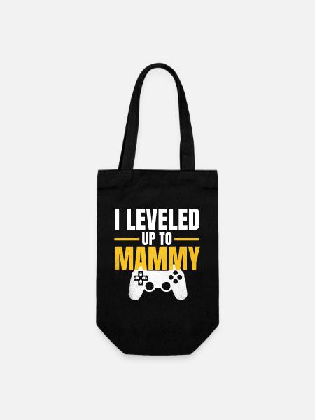 Level Up Mama Gamer - Gift Bag for Bottles - black