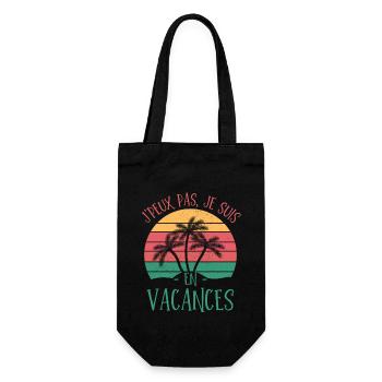 Je suis en vacances - Sac à bouteille - noir - Devant