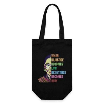 Feminist quotes RBG - Gift Bag for Bottles - black - Front