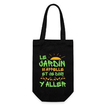 le jardin m appelle et je dois y aller jardinage - Sac à bouteille - noir - Devant