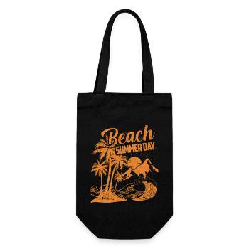 Beach Summer Day 1 - Gift Bag for Bottles - black - Front