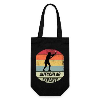 Aufschlagexperte - Geschenkbeutel für Flaschen - Schwarz - Vorne