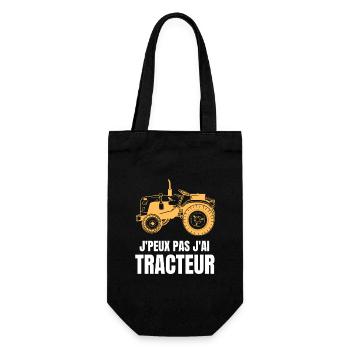 J PEUX PAS J AI tracteur agriculture - Sac à bouteille - noir - Devant