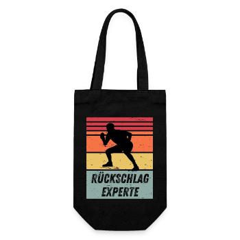 Rückschlagexperte - Geschenkbeutel für Flaschen - Schwarz - Vorne
